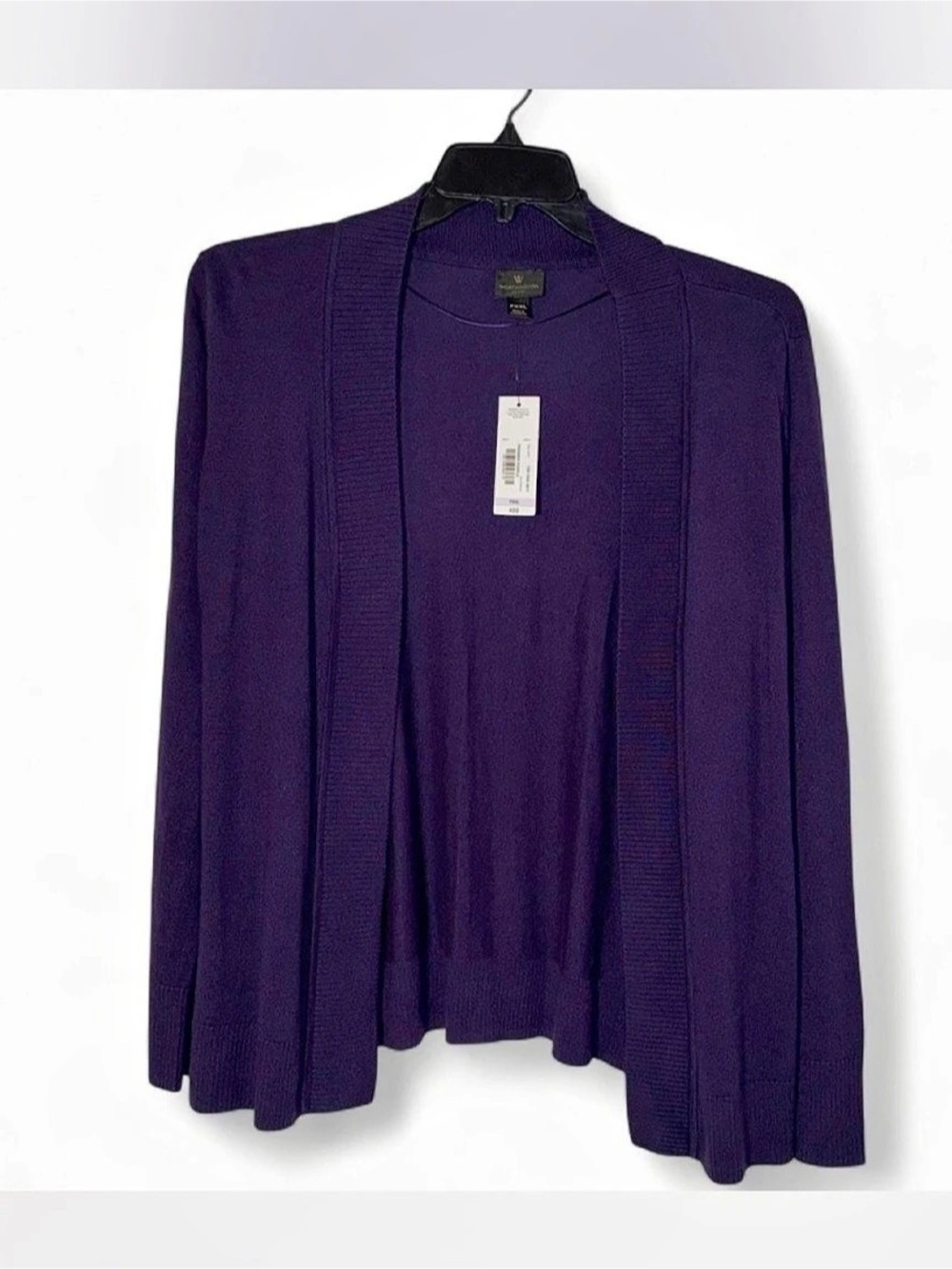 Worthington Open Front Cardigan Purple 2XL
